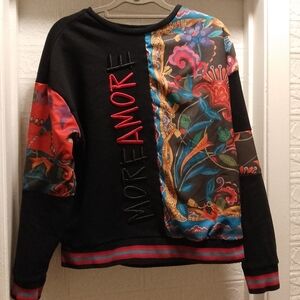 Desigual Black Multicolor Sweatshirt